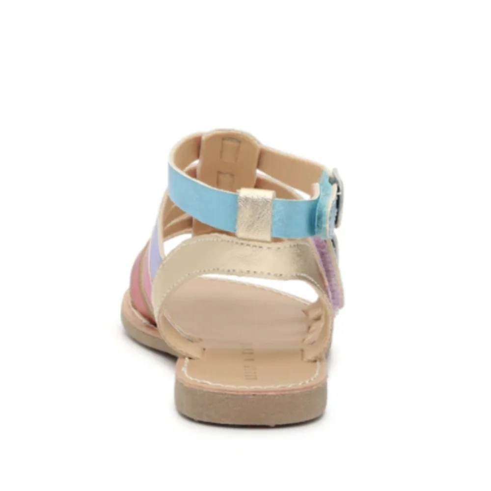 NIB Kelly & Katie Chloe Gladiator Rainbow Sandal Kids Size 5